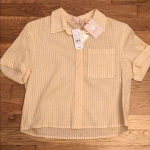 Lottie Moss striped yellow top